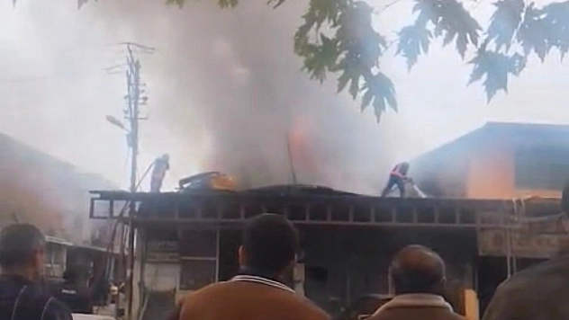 Malatya Küçük Sanayi Sitesi'nde Yangın