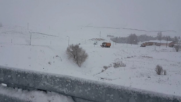 Kızıldağ'da kar etkili oldu