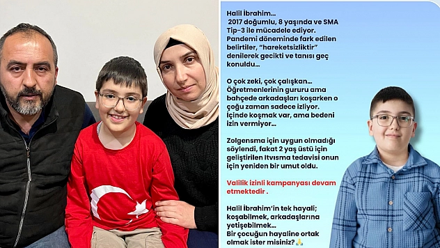 Küçük Halil İbrahim'in tek isteği: Arkadaşları gibi koşmak
