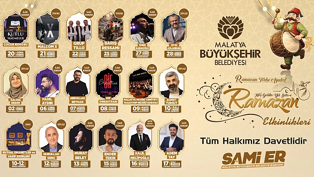 Malatya Büyükşehir Belediyesi Ramazan maneviyatını şehre taşıyor