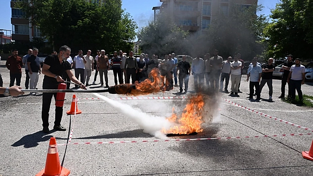 Malatya'da yangın eğitimi