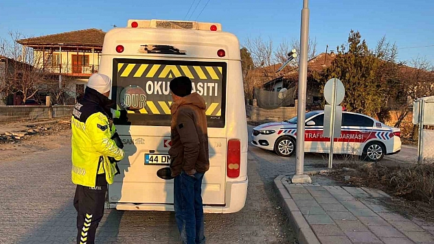 Malatya'da 2 bin 48 okul servisine ceza!