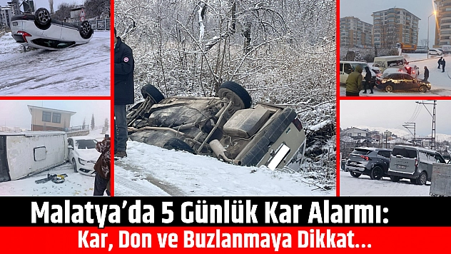 Malatya'da 5 Günlük Kar Alarmı: Kar, Don ve Buzlanmaya Dikkat…