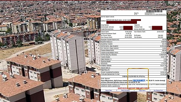 Malatya'da Aksa Doğalgaz'dan Pes Dedirten Fatura: 1+1 Daireye 22 Bin TL