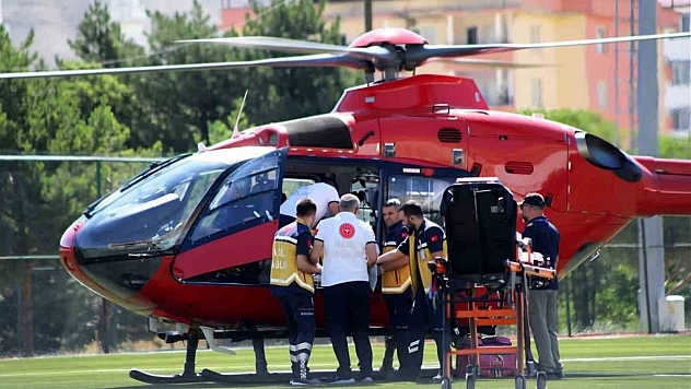 Malatya'da kalp krizi geçiren hastaya hava ambulansı yetişti