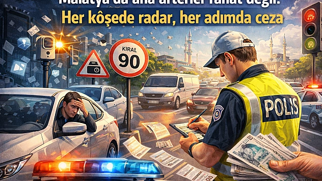 Malatya'da ana arterler rahat değil: Her köşede radar, her adımda ceza