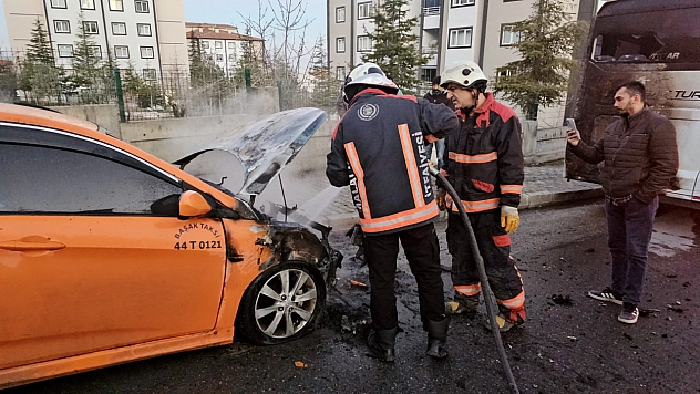 Malatya'da araç yangını!