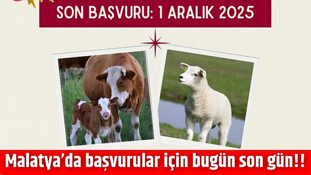 Malatya'da başvurular için bugün son gün!!