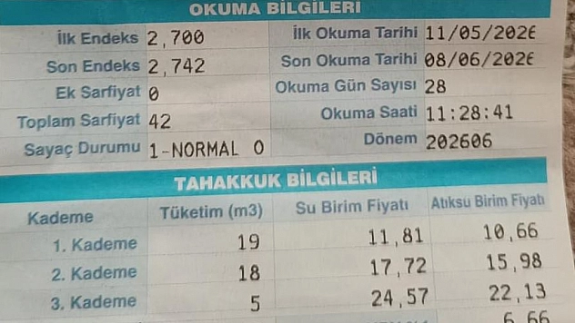 Malatya'da bir ayda bu kadar su faturası gelir mi?