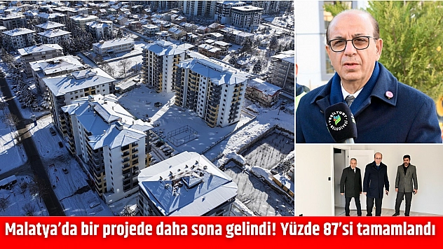 Malatya'da bir projede daha sona gelindi! Yüzde 87'si tamamlandı
