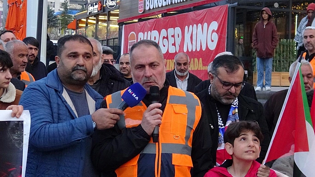 Malatya'da Burger Kıng protesto edildi