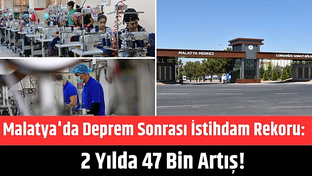 Malatya'da Deprem Sonrası İstihdam Rekoru: 2 Yılda 47 Bin Artış!