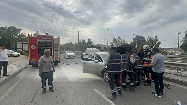 Malatya'da feci kaza: Yangın tüpleriyle facianın eşiğinden dönüldü