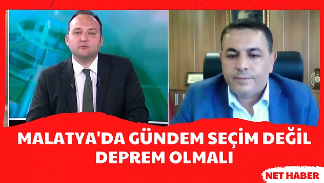 Gündem seçim değil deprem olmalı
