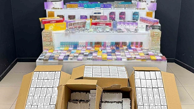 Malatya'da binlerce bandrolsüz makaron ve tütün mamulü ele geçirildi