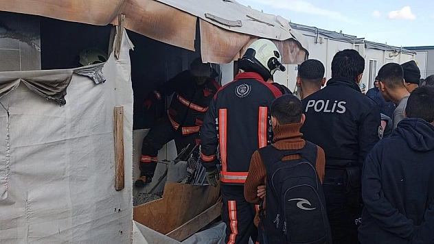 Malatya'da konteynerde yangın paniği