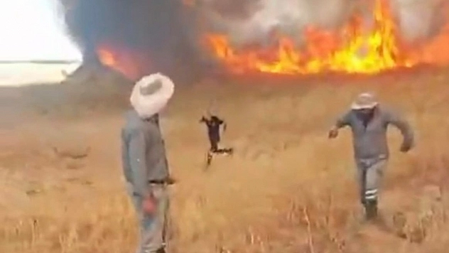 Malatya'da korkutan anız yangını