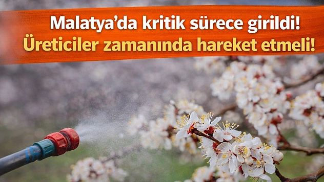 Malatya'da kritik sürece girildi! Üreticiler zamanında hareket etmeli!