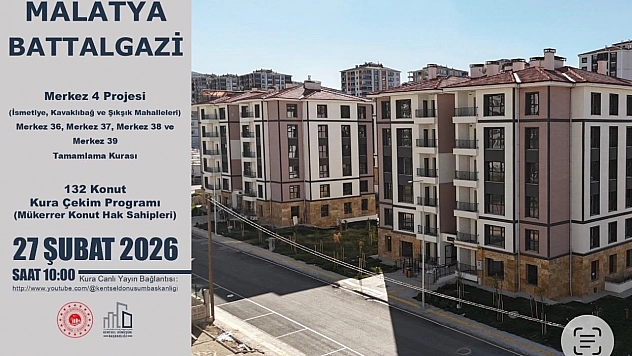 Malatya'da kura heyecanı: 132 konutun hak sahibi belli olacak! Canlı izlemek için tıklayın...