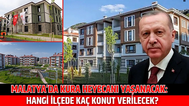 Malatya'da kura heyecanı yaşanacak: Hangi ilçede kaç konut verilecek?