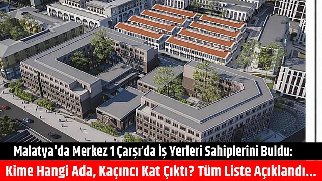 Malatya'da Merkez 1 Çarşı'da İş Yerleri Sahiplerini Buldu: Kime Hangi Ada, Kaçıncı Kat Çıktı? Tüm Liste Açıklandı