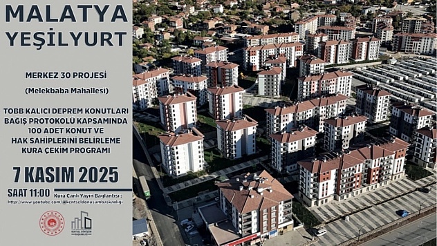 Malatya'da Merkez 30 Projesi kura sonuçları.... Hak sahipleri tam liste…