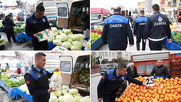 Malatya'da pazarlara zabıta denetimi: Fiyat etiketleri tek tek kontrol edildi