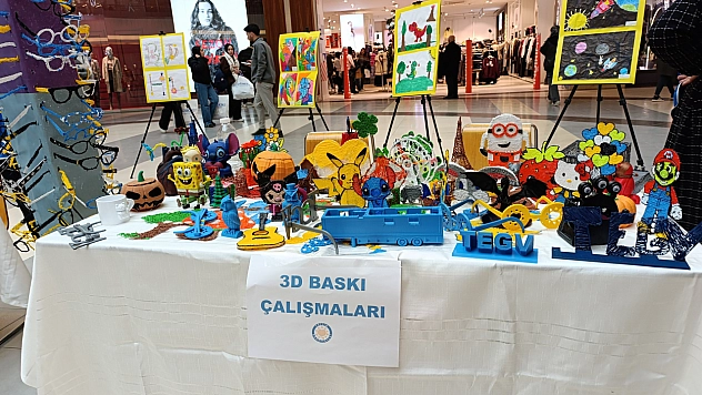 Malatya'da renkli sergi: Üreten çocuklar sahnedeydi….