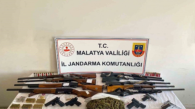 Malatya'da silah ve uyuşturucu operasyonu
