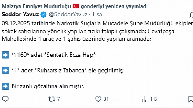 Malatya'da sokak satıcılarına operasyon