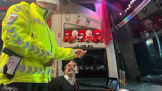 Malatya'da trafik ekipleri otobüsleri mercek altına aldı