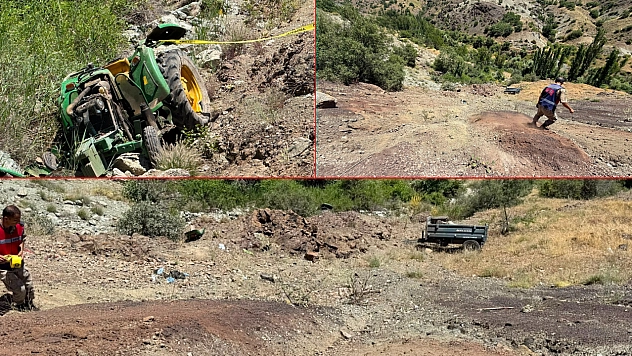Malatya'da traktör şarampole yuvarlandı, sürücü ağır yaralandı