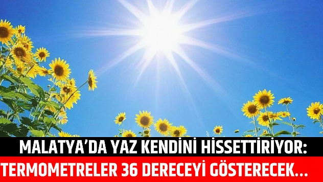 Malatya'da yaz kendini hissettiriyor: Termometreler 36 dereceyi gösterecek…