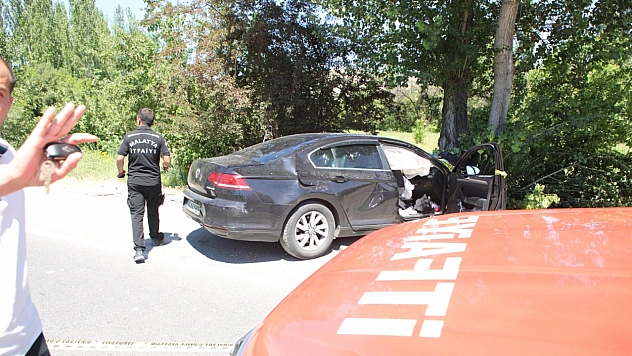 Malatya'da yol kenarındaki ağaca çarptılar: Karı koca öldü, 3'ü çocuk 4 yaralı!