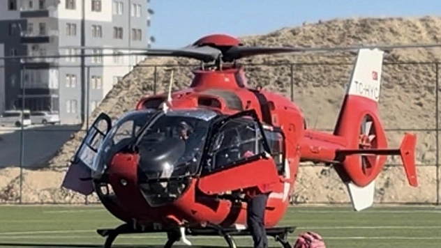Ambulans helikopter 75 yaşındaki hasta için havalandı