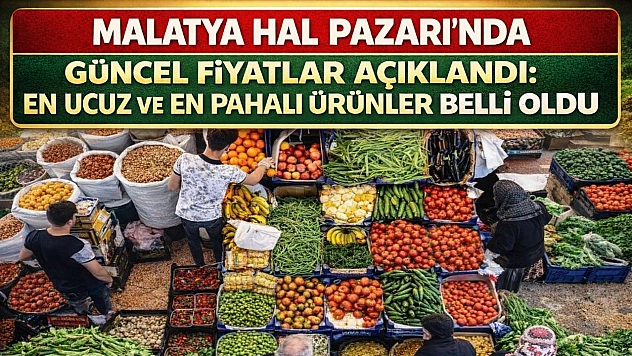 Malatya Hal Pazarı'nda güncel fiyatlar açıklandı: En ucuz ve en pahalı ürünler belli oldu