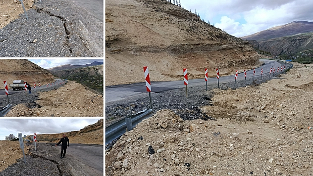 Malatya-Kahramanmaraş karayolu yarılıyor….