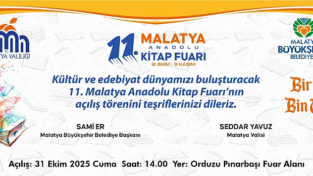 Malatya Kitap Fuarı kapılarını açıyor!