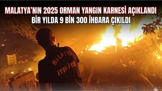 Malatya'nın 2025 Orman Yangın Karnesi Açıklandı: Bir Yılda 9 Bin 300 İhbara Çıkıldı