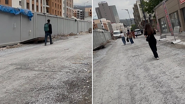 Malatya yeni çarşıda dükkanlar tamam, sıra asfaltta!