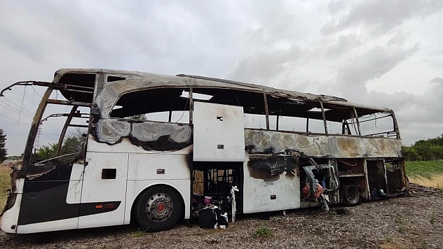 Malatya yolcu otobüsü Ankara'da alev alev yandı