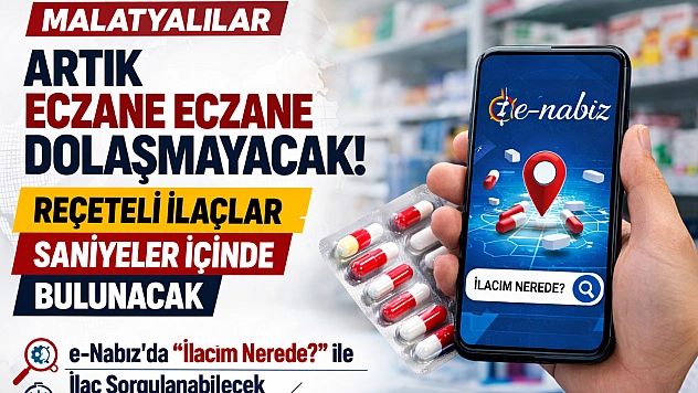 Malatyalılar artık eczane eczane dolaşmayacak: Reçeteli ilaçlar saniyeler içinde bulunacak