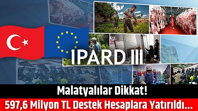 Malatyalılar Dikkat! 597,6 Milyon TL Destek Hesaplara Yatırıldı