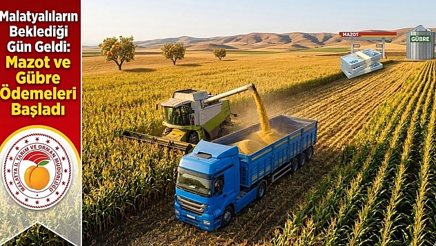 Malatyalıların Beklediği Gün Geldi: Mazot ve Gübre Ödemeleri Başladı