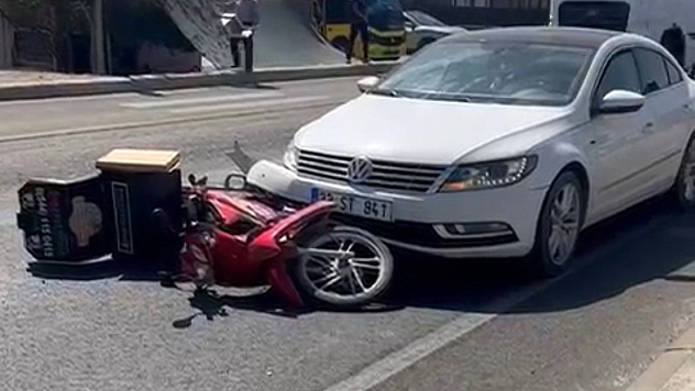 Mardin'de otomobil ile motosiklet çarpıştı: 1 yaralı