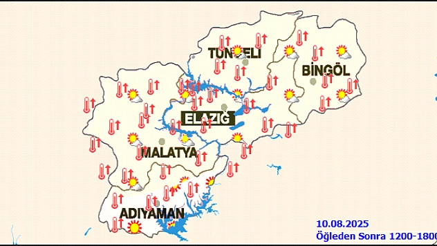 Meteoroloji açıkladı: 10 Ağustos Pazar hava durumu raporu... Malatya'da bugün hava nasıl olacak?