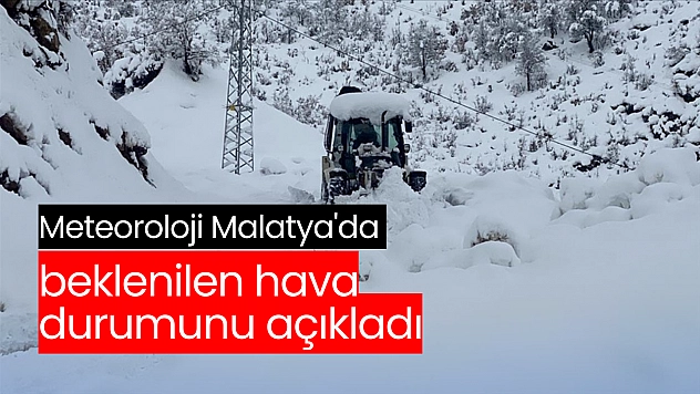 Meteoroloji Malatya'da beklenilen hava durumunu açıkladı