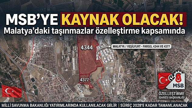 MSB'ye kaynak olacak! Malatya'daki taşınmazlar özelleştirme kapsamında