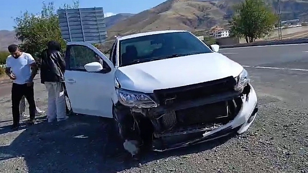 Otomobil köpeğe çarptı!