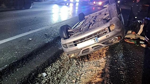 Otomobil takla attı: 2 yaralı